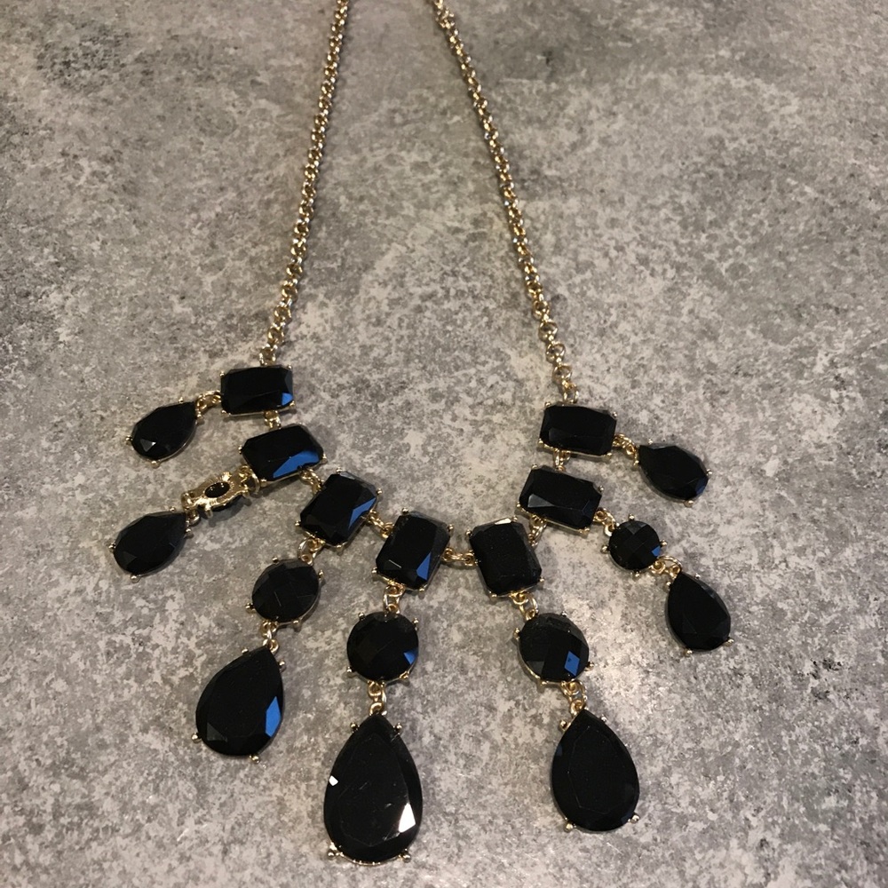 Black and gold chunky necklace
